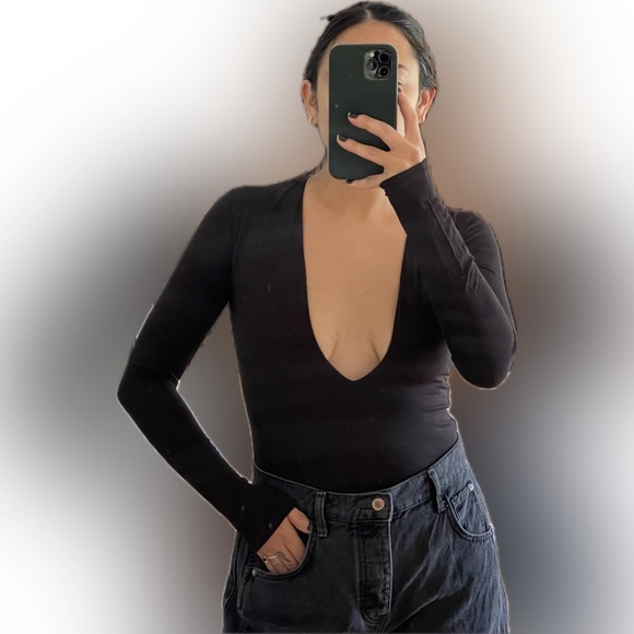 Black Long Sleeve Bodysuit - Picture 4 of 8